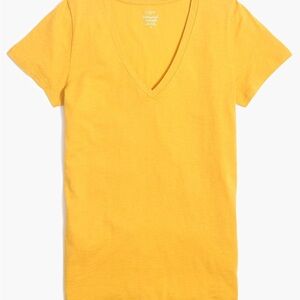 ☀️J. Crew Bright Yellow V-Neck Slim Fit Tee